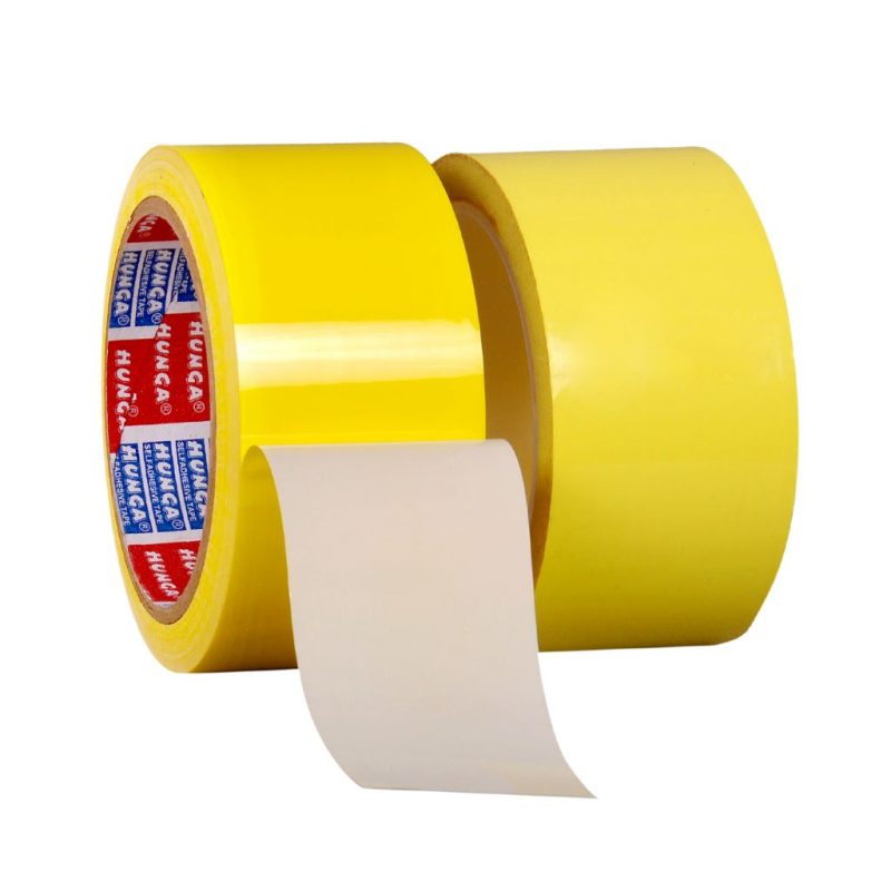Yellow Polyester Tape with White Adhesive